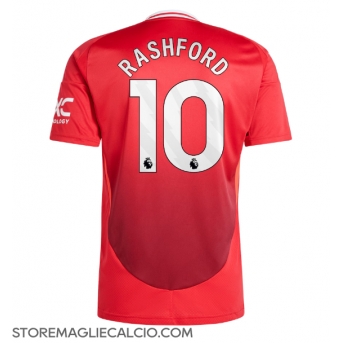 Manchester United Marcus Rashford #10 Maglia Gara Casa Repliche 2024-25